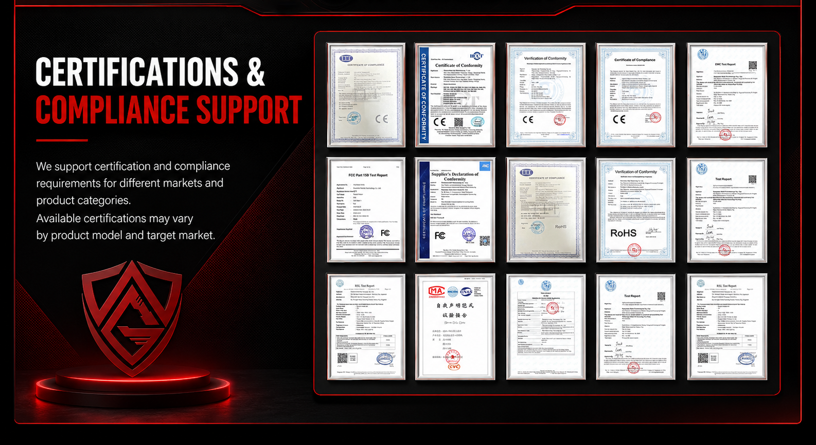 GNIWELDER product certifications and compliance support documents